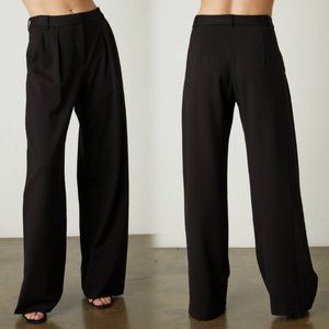 Velvet by Graham & Spencer Leona Black Ponte Wide Leg Trousers